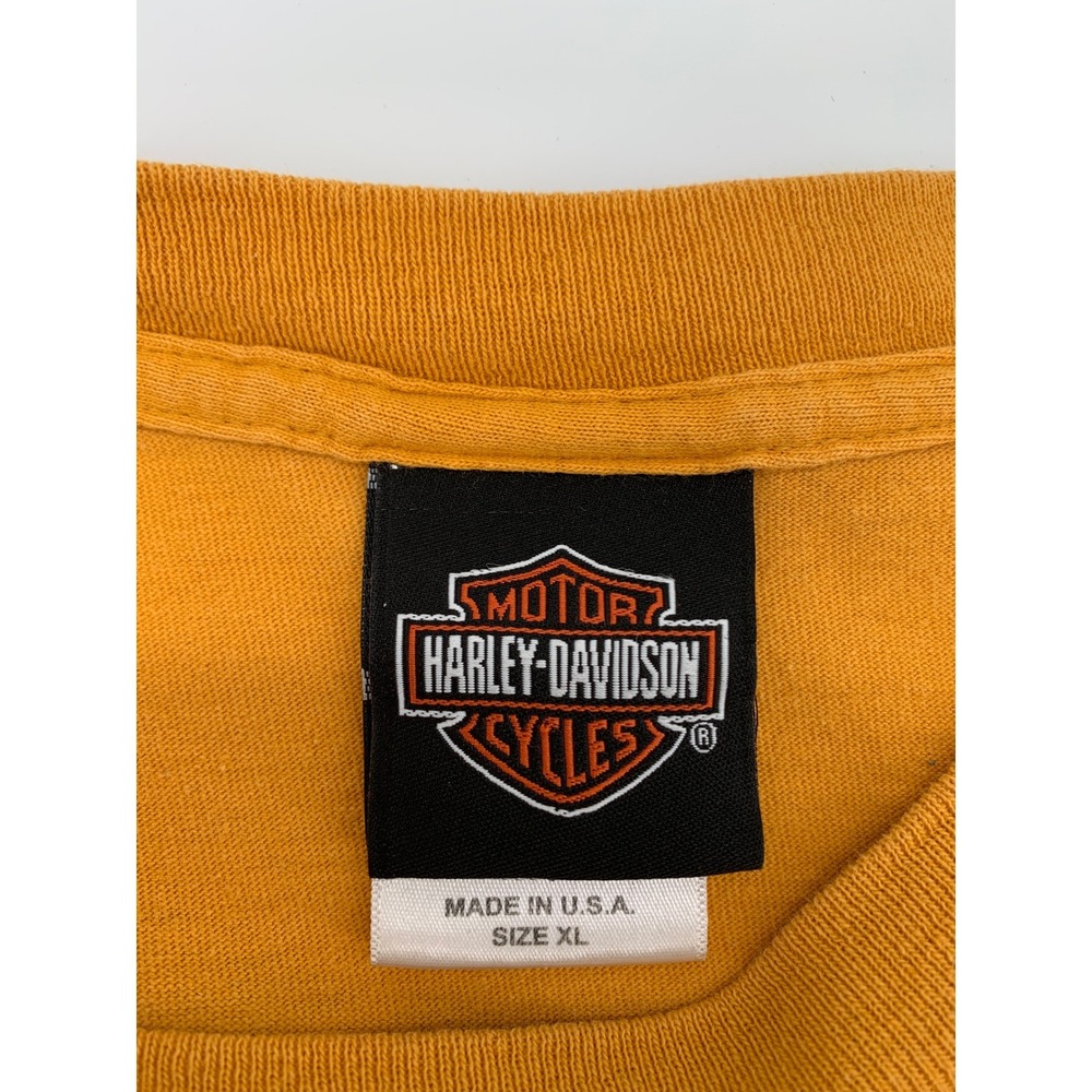 Vintage Harley Davidson Shirt XL Orange Long Sleeve Pikeville Kentucky Made USA - Picture 4 of 11